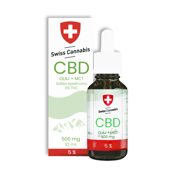 Swiss Cannabis CBD-MCT olaj 5% - 500mg/10ml