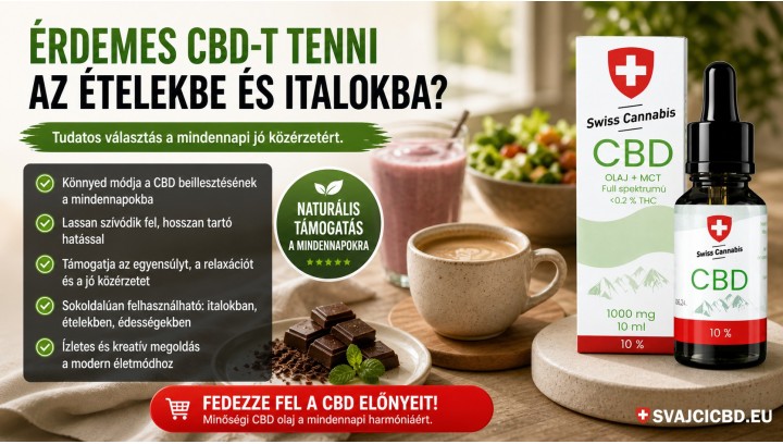 Érdemes CBD-t tenni az ételekbe és italokba?