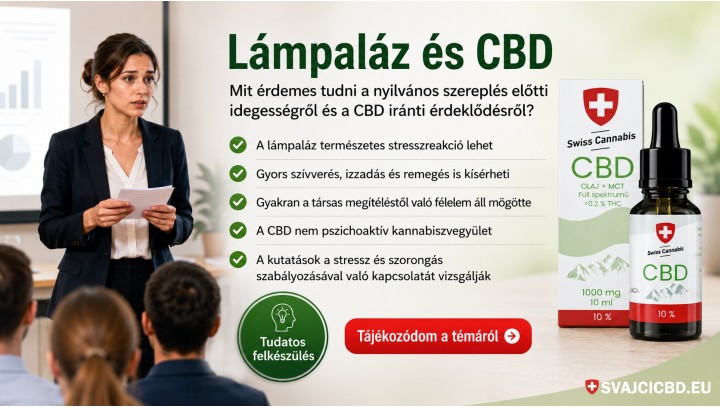 Lámpaláz és CBD – természetes támogatás nyilvános szereplés előtt
